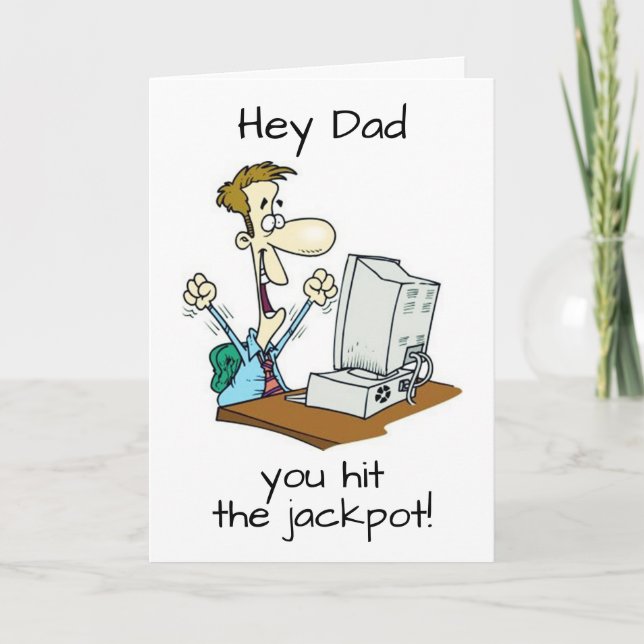 CARTE PAPA EST **50** & SI CHANCE...A MOI POUR UN FILS (Devant)