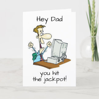 CARTE PAPA EST **50** & SI CHANCE...A MOI POUR UN FILS