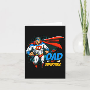 Carte Papa Est Mon Superhero Enfants Cool Fête des pères