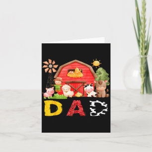Carte Papa Ferme Vache Anniversaire Garçon Famille Assor