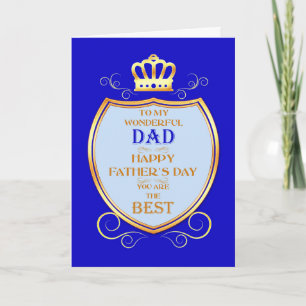 Carte Papa Fête des pères avec Bouclier