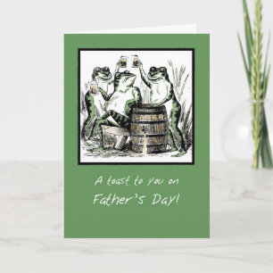 Carte Papa, Fête des Pères Grenouilles amusantes Toastin
