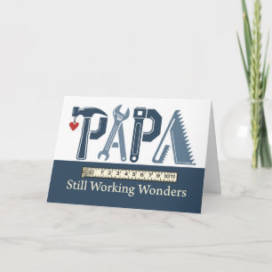 Carte Papa Fête des Pères Travaille Encore des Merveille