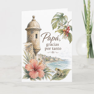 Carte Papá Gracias Por Tanto Porto Rico Fête des Pères