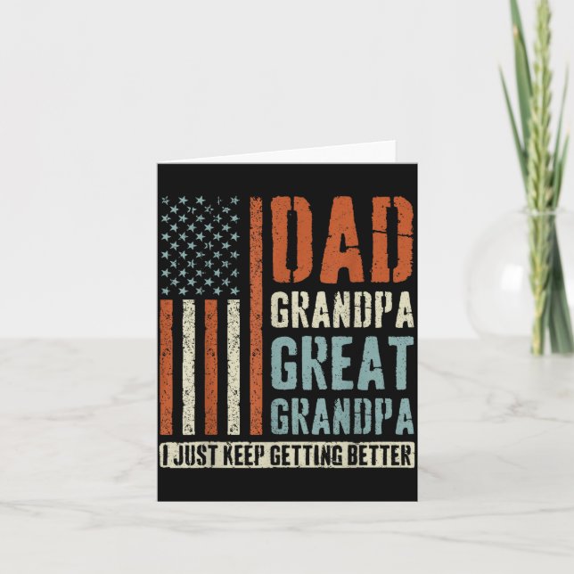 Carte Papa Grand-Père Arrière Grand-Père  (Devant)