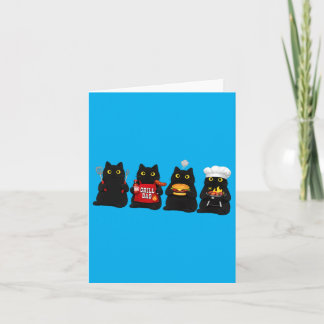 Carte Papa Grill Cats Barbecue Barbecue Drôle Famille Ch