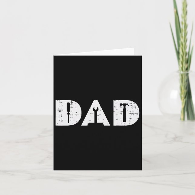 Carte Papa Handicap Outils Drôle Fête des pères Mécaniqu (Devant)