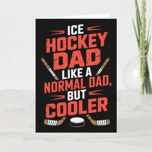 Carte Papa hockey sur glace comme un papa normal mais pl