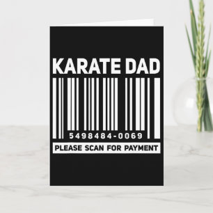 Carte Papa Karaté Scannez Pour Paiement Drôle Rcode Père