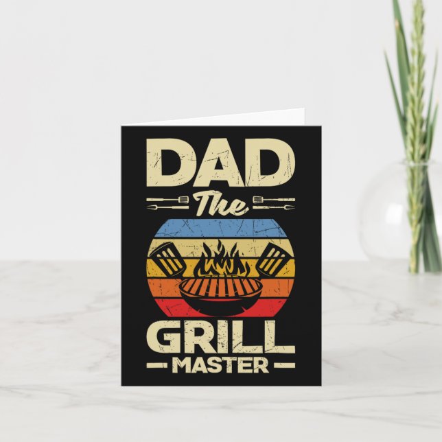 Carte Papa Le Grill Fête des Pères BBQ  (Devant)
