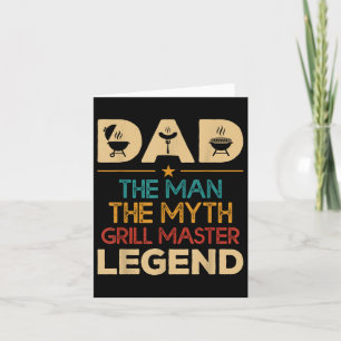 Carte Papa L'Homme Le Mythe Grill Master Légende, Drôle