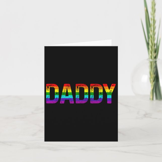 Carte Papa Mois Gay pride Lgbtq Fête des pères Rainbow F (Devant)