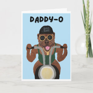 Carte Papa-O Bonne Fête des Pères Pit Bull Motard