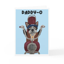 Papa-O Boston Terrier motard à moto