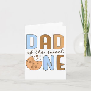 Carte Papa Of The Sweet One Cookies And Milk 1er anniver