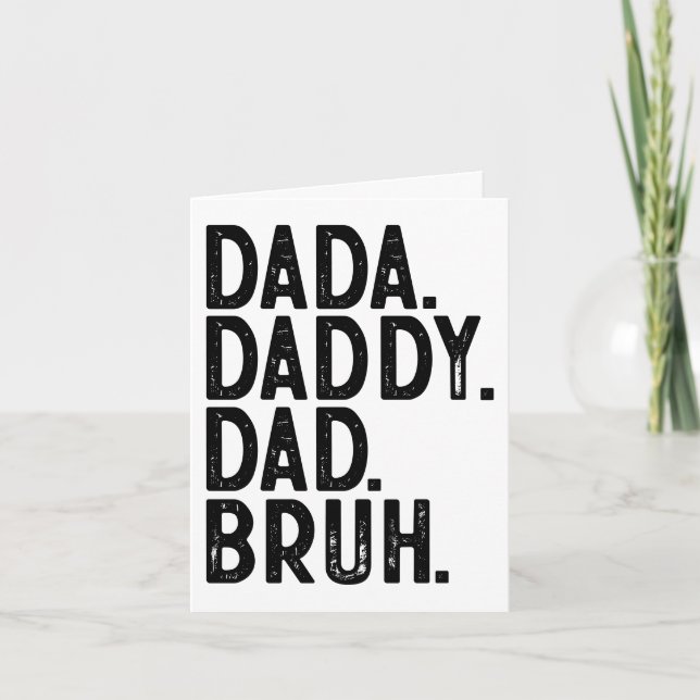 Carte PAPA PAPA DAD BRUH Photo personnalisé FÊTE DES PÈR (Devant)