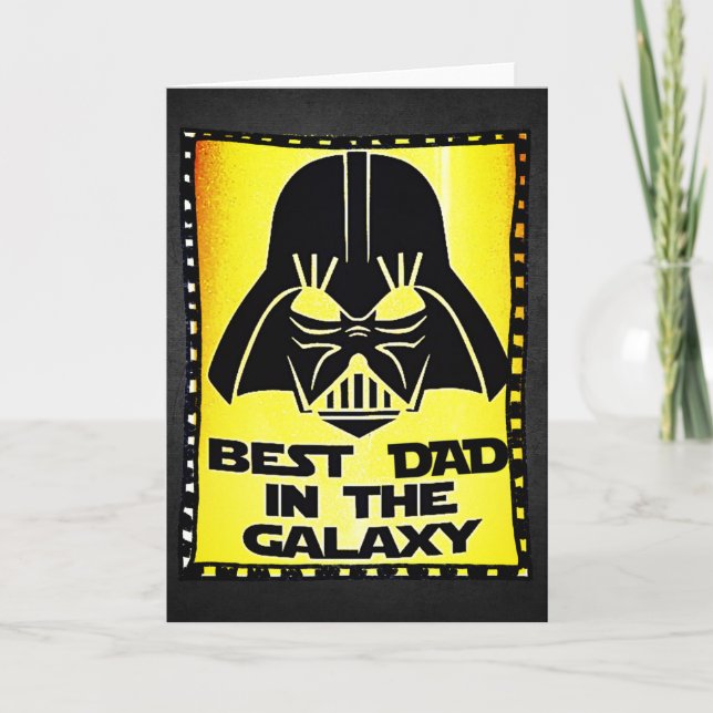 Carte Papa personnalisé LE MEILLEUR PÈRE DE LA GALAXIE E (Devant)