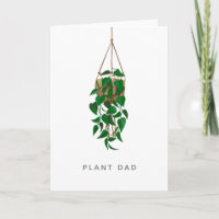 Carte papa Plante accrochée