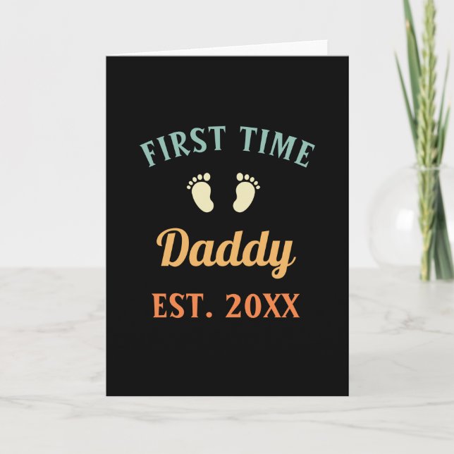 Carte Papa pour la première fois Paternité Fête des père (Devant)