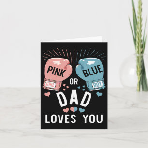 Carte Papa Rose Ou Bleu Vous Aime Boxer Genre Révéler Pa