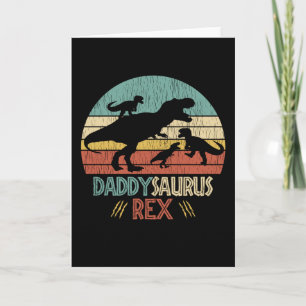 Carte Papa Saurus Rex Dinosaure Papa Humour Cadeau
