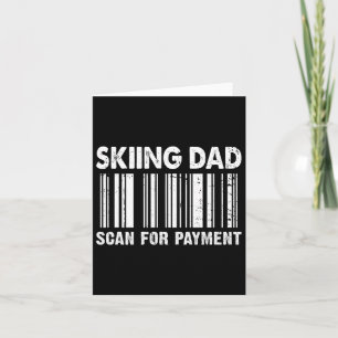Carte Papa skieur scanne pour paiement Rcode Fête des Pè