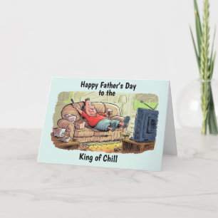Carte Papa sur le canapé Fête des pères personnalisée