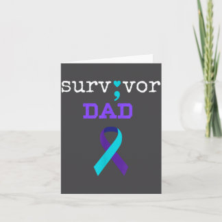 Carte Papa survivant - Cadeau point-virgule Prévention d