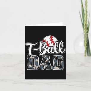 Carte Papa T-ball famille camouflage jour de match fête 