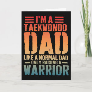 Carte Papa Taekwondo drôle comme papa normal Taekwondo p