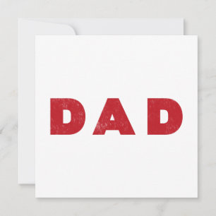 Carte Papa [Texte rouge déprimé]