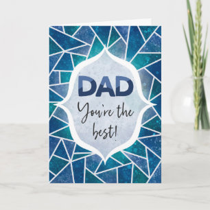 Carte Papa Tu es le Meilleur Bonne Fête des Pères Bleu