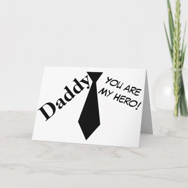 Carte Papa, tu es ma Fête des pères de héros (Devant)