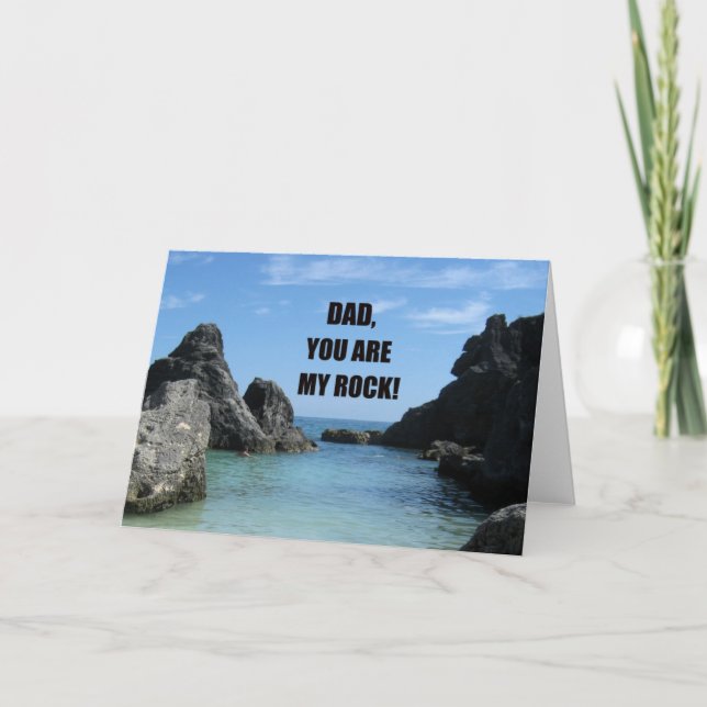 Carte Papa, tu es mon rocher ! (Devant)