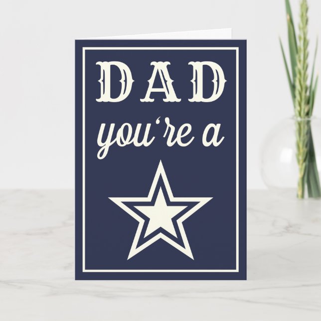 Carte Papa, tu es une étoile ! | Toute Fête des pères de (Devant)