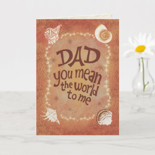 Carte Papa Tu Représentes le Monde Pour Moi Fête des Pèr