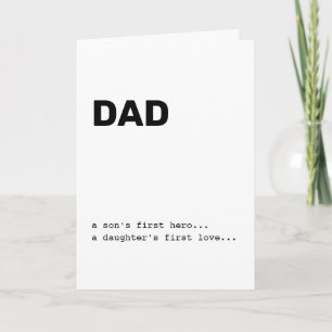 Carte Papa Un Fils Premier Héros Happy Fête des pères Mi