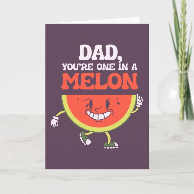 Carte Papa un melon unique blague de papa drôle pour la  (Devant)