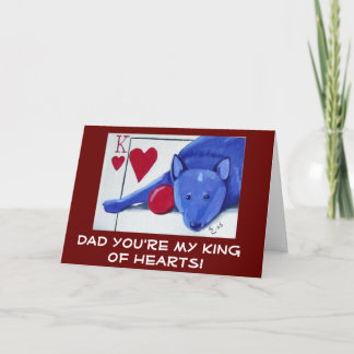 Carte PAPA vous êtes mon roi des coeurs