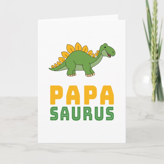 Carte Papasaurus Dinosaur Stegosaurus Fête des pères (Devant)
