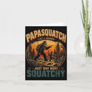 Carte Papasquatch comme un grand-père amateur de bigfoot
