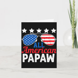 Carte Papaw Américain Rétro 4 Juillet Patriotique
