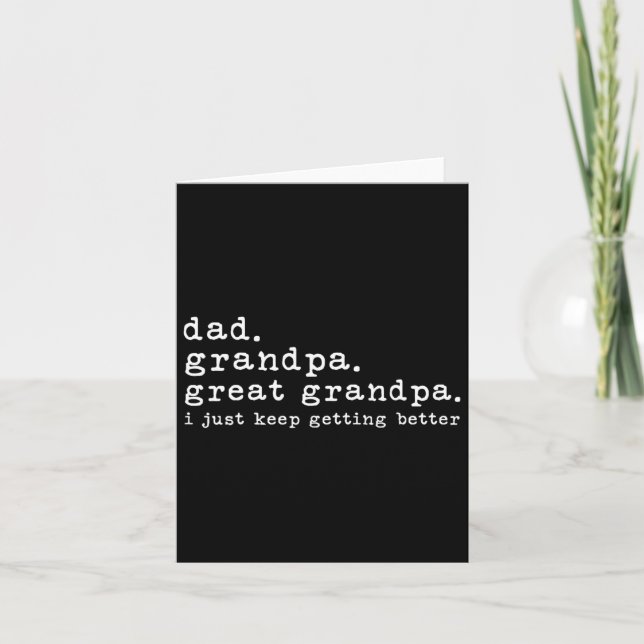 Carte Papé Grand-père Arrière-grand-père Drôle Fête des  (Devant)