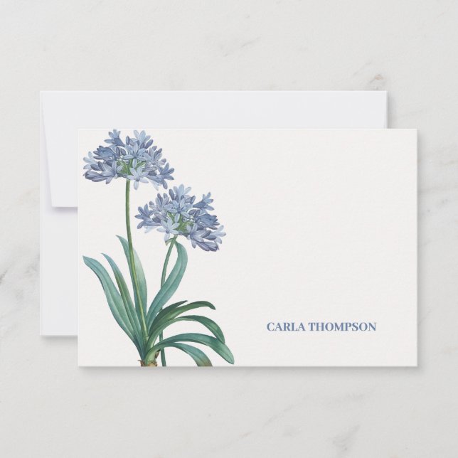 Carte Papeterie personnalisée vintage Lily (Devant)