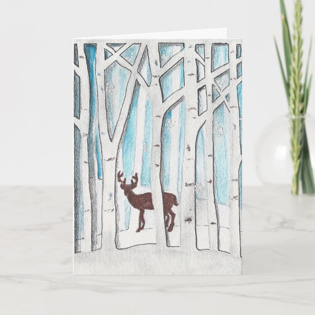Carte Papeterie Winter Deer (Devant)