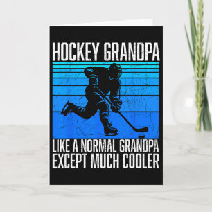 Carte Papi hockey drôle Fan de hockey Joueur de hockey s