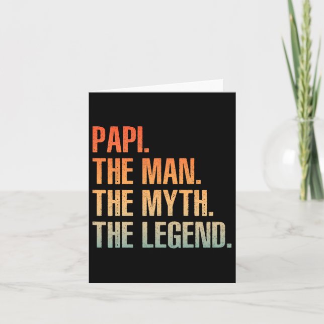 Carte Papi pour hommes Papa Grand-père Homme Mythe Légen (Devant)