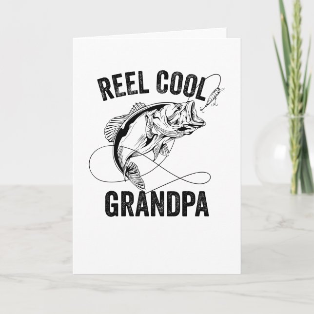 Carte Papi Super Cool Rétro Fête des Pères Cadeau de Pêc (Devant)
