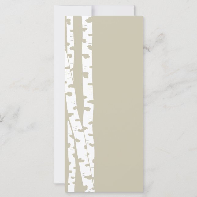 Carte Papier Arbres à bouleau blanc (Devant)