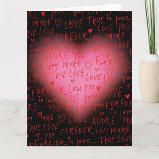 Carte Papier d'emballage - Cœur rose amour